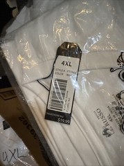 4 Pieces 4xL White V-neck, Good Quality Individually Wrapped