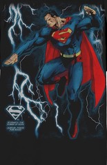 DC Comics Superman Lightning Graphic Men’s T-Shirt Size Medium Black