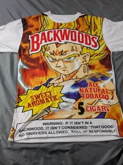 Backwoods Dragon Ball Z Shirt Mens XL Multicolor Super Saiyan Cigars Graphic Tee