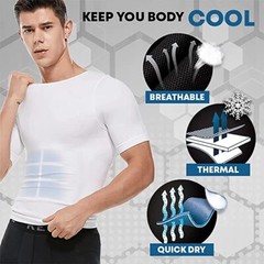 Men Slimming Tummy Control Tank Top Body Shaper Belly Chest Compression Shirt
