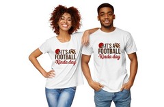 It’s Football Kinda Day T‑Shirt Cute Heart Unisex Football Tee Game Day Lovers