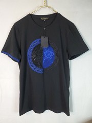 Laverita Men’s Size Medium Designer Beaded Medalian Studded T-shirt Monogram