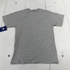 Champion Shirt Mens Medium Gray Solid Logo Tee Tagless Cotton Blend Jersey