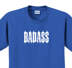 Badass T-Shirt Short Sleeve Graphic Tee Unisex apparel Text logo design