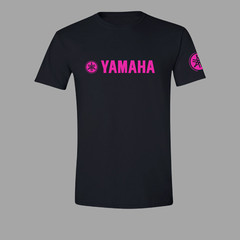 Yamaha Motorcycle Racing T-Shirt with 2 FREE Vinyl Decals, Sleeve Logo Motocross