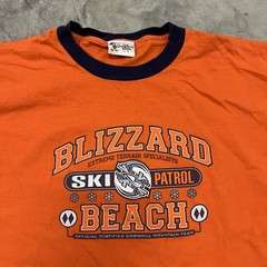 Vintage Disney Blizzard Beach Short Sleeve T Shirt Mens 2XL Orange Ski Patrol