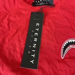 Eternity BC/AD Mens T-Shirt Size XL Embroidered shark mouth red brand new NWT
