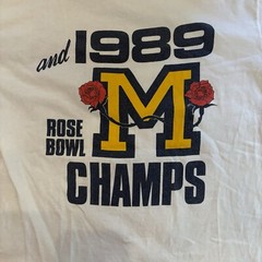 Vintage 1989 UMICH ROSE BOWL/National CHAMPIONS T Shirt L Basketball Michigan