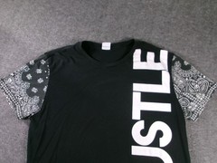Isaac Morris Shirt Mens XXL Black HUSTLE Graphic Bandana Short Sleeve Hem