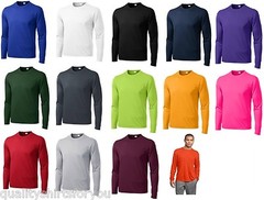 Mens Moisture Wicking Big & Tall Long Sleeve dri fit Running T-shirts TST350LS