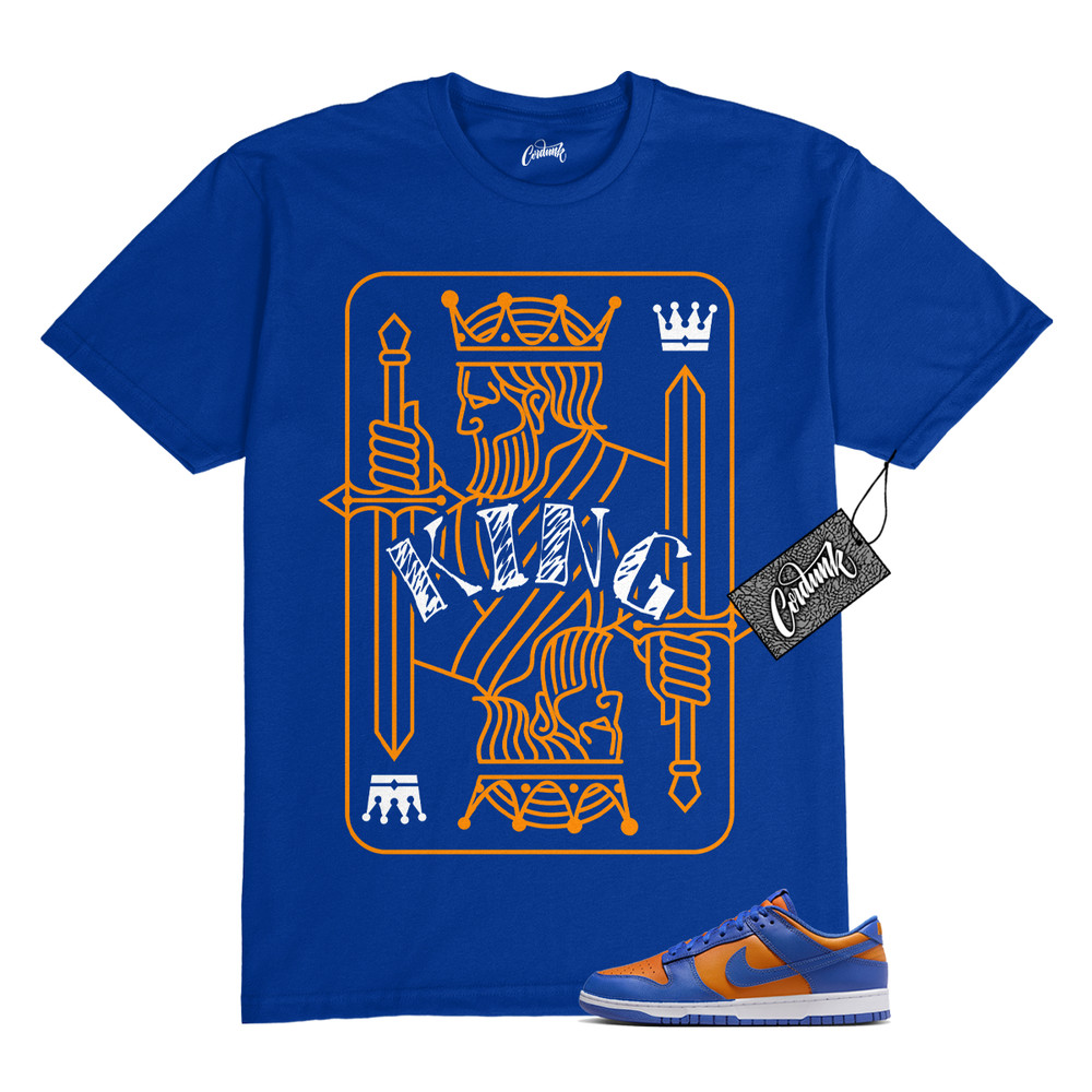 Dunk Knicks Team Royal Blue Orange Low Bright Ceramic T Shirt to Match KING