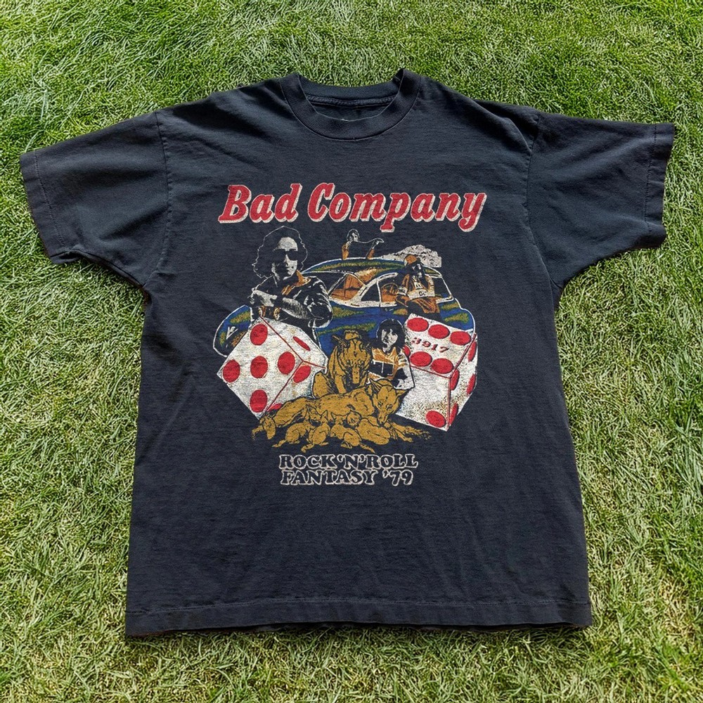 Bad Company Rock N Roll Tour 79 Black Unisex T-shirt Size S-5XL