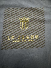 LP Jeans Graphic Print Louis Philippe Sz Large Blue T Shirt