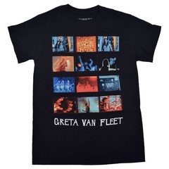 Greta Van Fleet My Way Soon Cover Black T-Shirt Liquid Blue