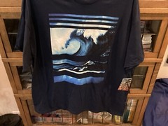 NWT HANG TEN Navy Blue Ocean Waves Surfing S/S T-shirt SZ XL – Cool