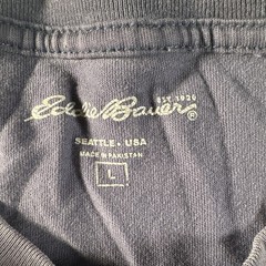 Eddie Bauer Legend Wash T Shirt Men’s Size L Blue Cotton Short Sleeve Classic