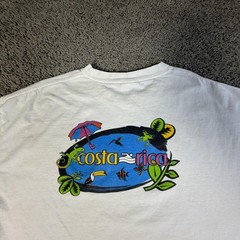 VTG Costa Rica Shirt Mens XL White Graphic Crew Neck Beefy-T Cotton Souvenir