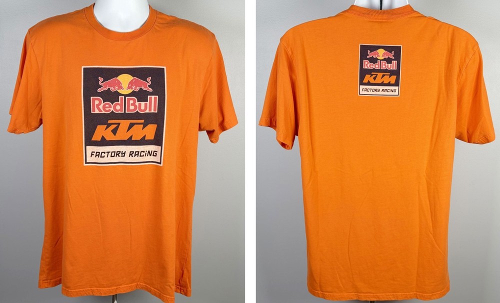 Red Bull KTM Factory Racing T Shirt Men XL Orange