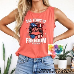 Women July 4th Freedom Tank Top Patriotic American