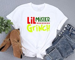Lil Mister Grinch Shirt, Christmas Tee, Grinch T-Shirt, Christmas Gift