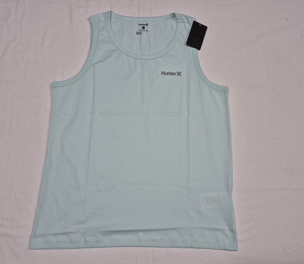 Hurley Men’s Casual The Line Up Debardeaur Graphic Graphic Tank Top Teal Tinted