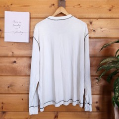 Orvis Henley Thermal Shirt Waffle Knit Long Sleeve Pullover Embroidered Size XL