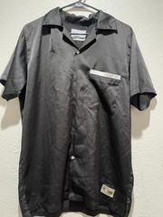 Men’s EPT M Black Satin Button Front Top Graphic Streetwear Medium Logo Skull