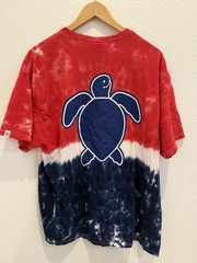 Simply Southern RED WHITE BLUE Tie Dye Tee Shirt Adult XLarge EUC