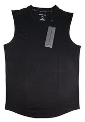 Kenneth Cole Men’s Active Tech Muscle Tee Stretch Soft Cotton UPF 50+ Black