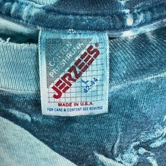 Ice Crystal Tie Dye T Shirt Adult Size L Blue Jerzees
