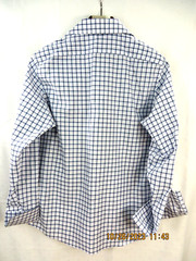 MICHAEL KORS NON IRON 100% Cotton SZ 161/2 (34-35) Men’s White Blue Dress Shirt