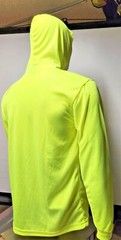 Hi Vis Long Sleeve Safety Shirt W/ Hoodie, Quick Dry Polyester Birdeye mesh