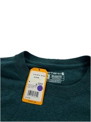 NEW Carhartt Heavyweight Long Sleeve Relaxed Fit T Shirt Mountain Green Mens M