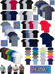 Fruit of the Loom Mens Crew Neck T-Shirts Undershirts Mystery Color 6 Pack Small
