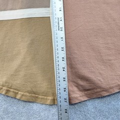 Hudson Outerwear Shirt Mens Large Beige Brown Patchwork Block Pocket Streetwear