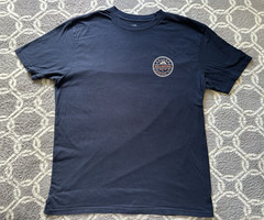 Billabong Premium Tee Navy Sz L Graphic Logo Kailua Surf Skate Beach