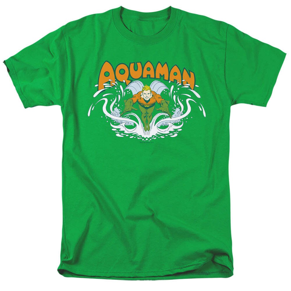 Dc Aquaman Aquaman Splash Licensed Adult Unisex T-Shirt Regular Fit Tee SM-3X