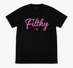Baseball Lifestyle 101 Adult M Medium Filthy Tee Black Pink Graphic Tee NEW