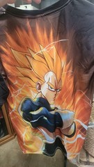 Dragon Ball Z Vegeta Men’s T-Shirt Yellow New Jersey Size M