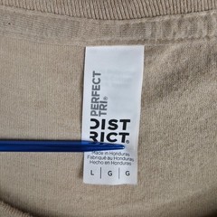 PLT Get A Grip Custom Graphic T-Shirt Mens LG District Perfect Tri Tan Beige