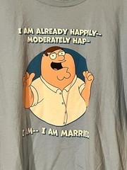 LOOT CRATE FAMILY GUY Mens 2XL Blue Graphic T Shirt Short Sleeve Cotton