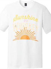 Vintage Sunshine and Whiskey T-Shirt, Casual Unisex Top for Weekend & Travel