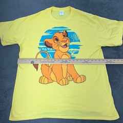 Disney The Lion King Simba Graphic T-Shirt Yellow Adult XL Port & Company Tee