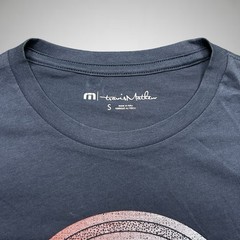 Travis Mathew Blue Climate Zone T Shirt Mens Small Golf Short Sleeve Navy NWT