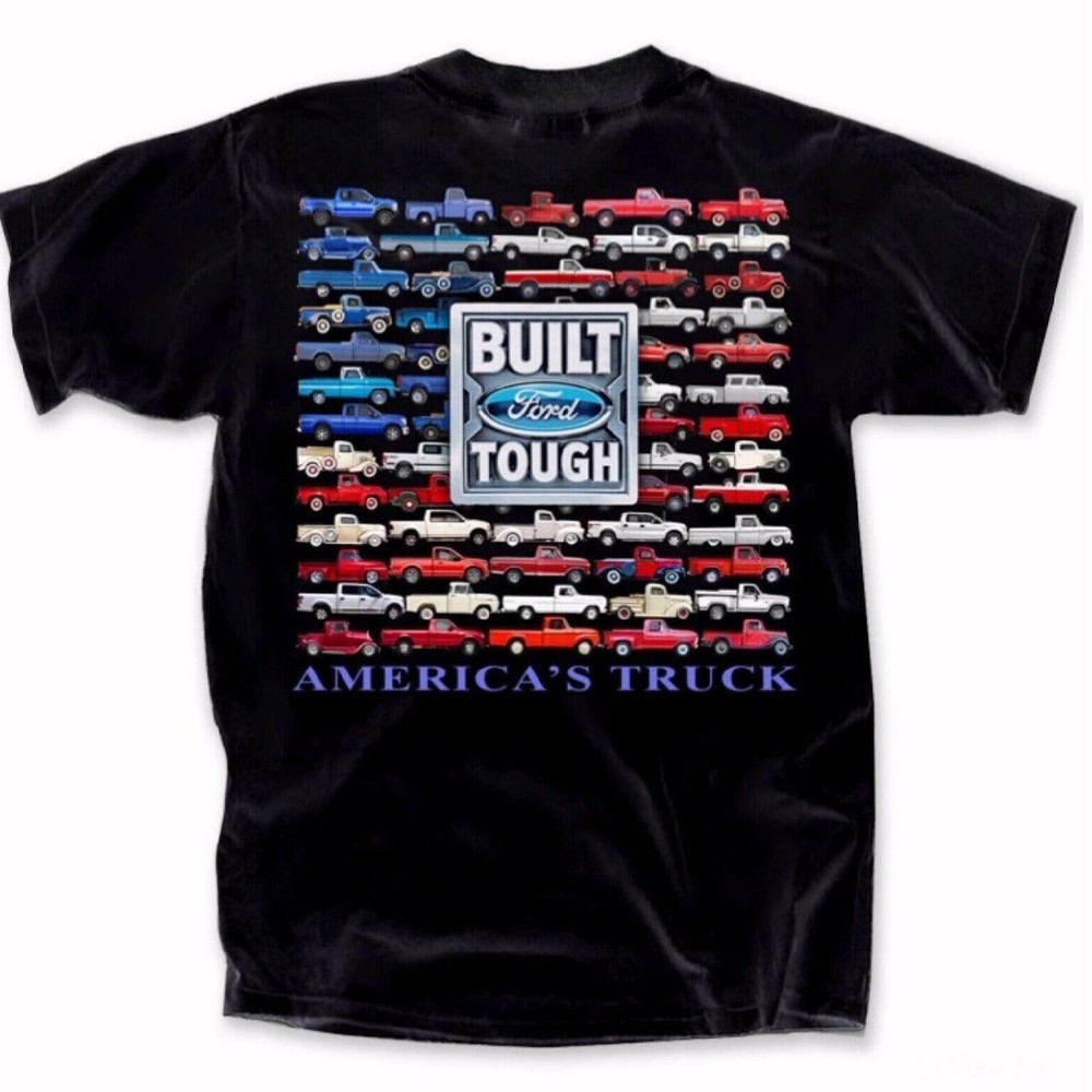 Built Ford Tough America’s Truck U.S. Flag Short Sleeve T-Shirt NEW Free Ship