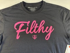 Baseball Lifestyle 101 Adult M Medium Filthy Tee Black Pink Graphic Tee NEW