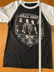 FALL OUT BOY Raglan T-Shirt Size Small Hardcore Punk Emo Cotton Pre Shrunk