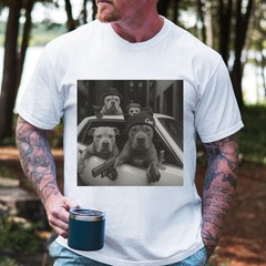 Funny Dog Meme Shirt Unisex Oversized Vintage Graphic Tee