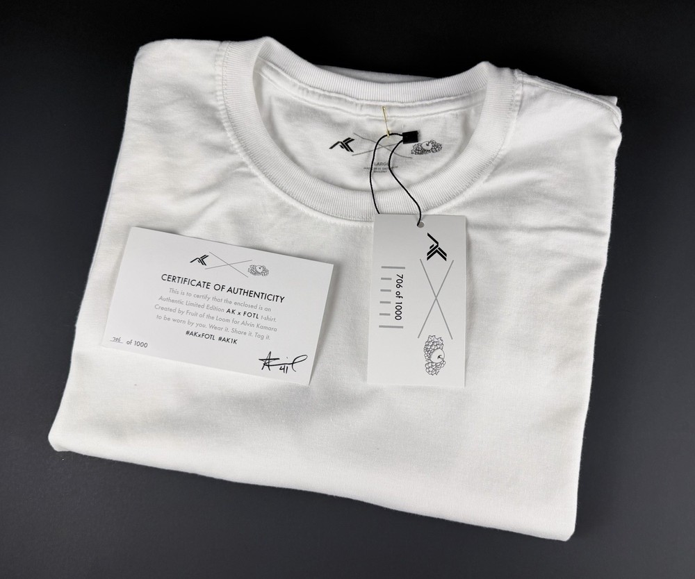 Alvin Kamara AK1K x Fruit of the Loom Limited T-Shirt 706/1000 NEW w/ Box COA