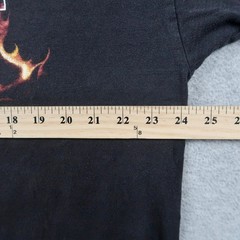 Revenge Skull Flame Graphic T-Shirt Mens XL Black Short Sleeve Streetwear Tee